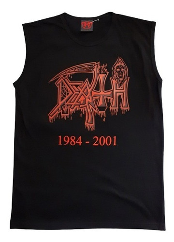 Death 1984-2001 Polo Manga Cero Small [rockoutlet] Remate