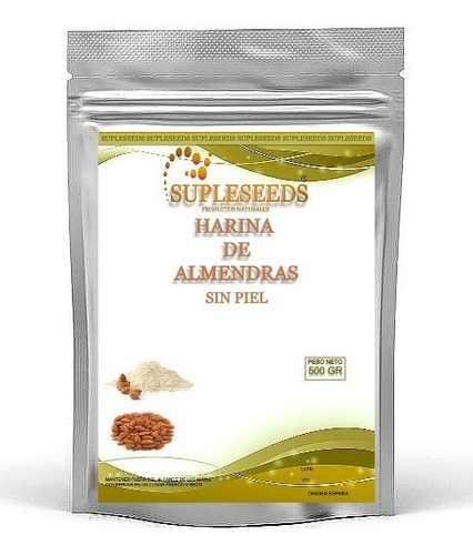 Harina De Almendras Sin Piel Pura X 500 Gr