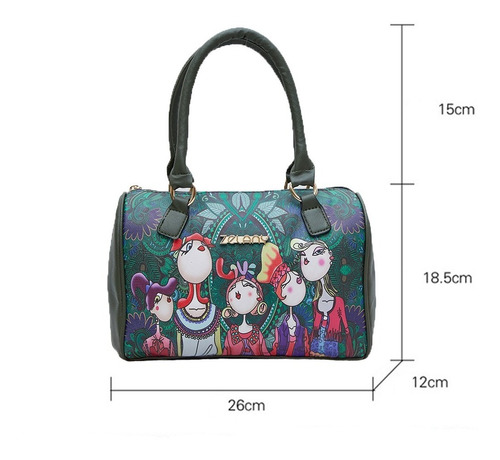Imagen 3 de 9 de Set 6 Bolsas Floral Moda Elegante Mujer Estampado Versatil