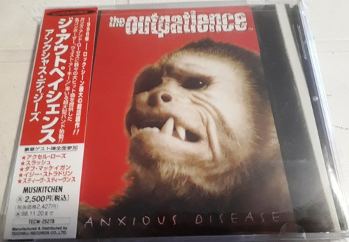 Cd The Outpatience - Anxious Disease 1er Ed. Japonesa Rock (Usado)