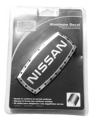 Emblema De Aluminio Nissan Aluminum Decal 3m 10.5cm X 5cm