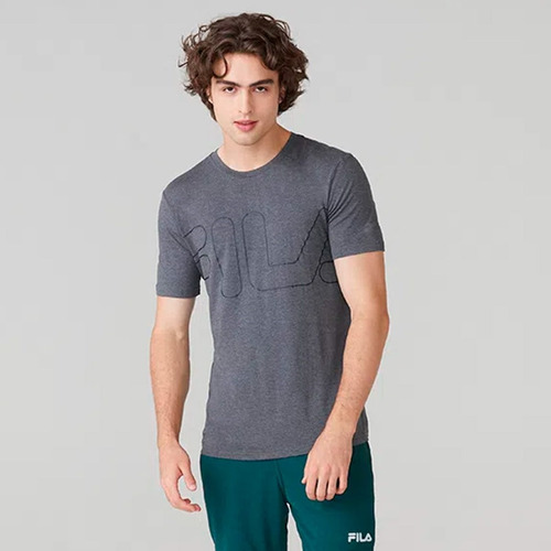 Remera De Hombre Fila Comfort Logo Mescla Escuro