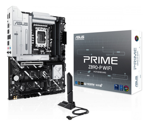 Placa Mãe Asus Prime Intel Lga 1851 Z890-p Wifi 4xddr5 Atx Cor Preto