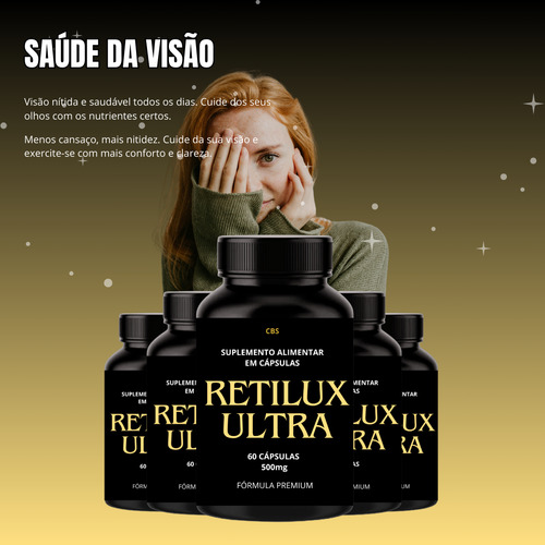 3x Potes Retilux Ultra 180 Cápsulas - Pós Operação Retina
