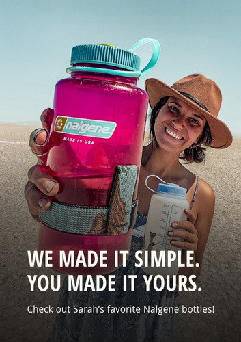 Imagen 2 de 5 de Botella Deportiva Para Agua Nalgene Wide Mouth 1l Bpafree