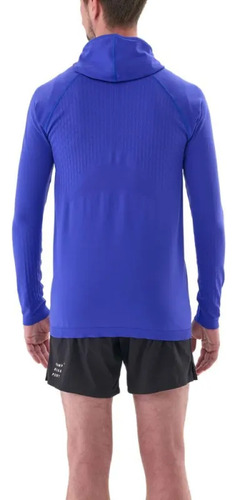Sudadera Running Compressport 3d Thermo Seamless Azul Aswu30