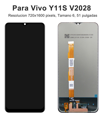 Okbichi Pantalla Para Vivo Y11s/y20s/y20/y12s V2028, V2029, V2029_pk, V2026, V2033, V2042