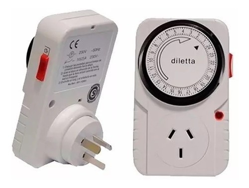 Imagen 3 de 3 de Timer Para Programar Filtrado De Piscinas Enchufable Diletta