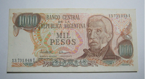 Bcra 1000 $ Ley 18.188 San Martin Serie I 