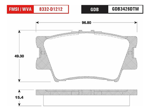 Balatas Ceramicas Traseras Camry L4 2.4l De 2007 A 2009 Trw