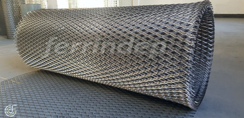 Imagen 4 de 10 de Malla Metálica Romboidal Desplegado 18x40mm Rollo 1 X 12mts