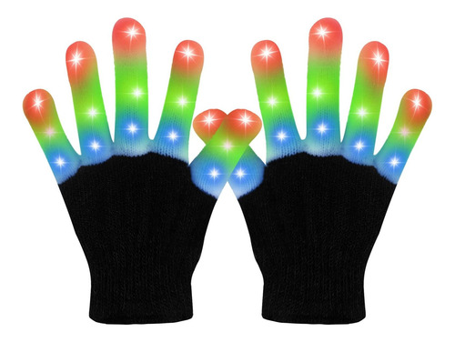 Weichuangxin - Guantes Led, Luces En Los Dedos, 6 Modos Inte