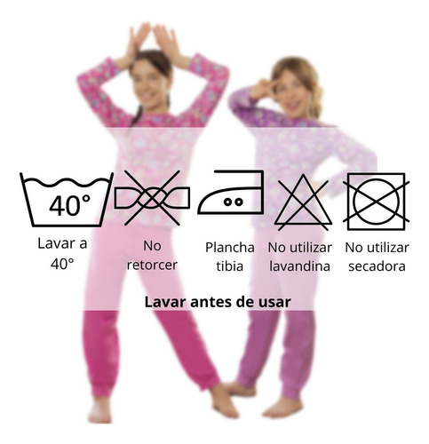 Pijama Niña Invierno Alg Estampado Infantil Piache Piu 567