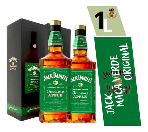 Whisky Jack Daniel's Apple Maça Com Caixa E Selo 2 Unidades