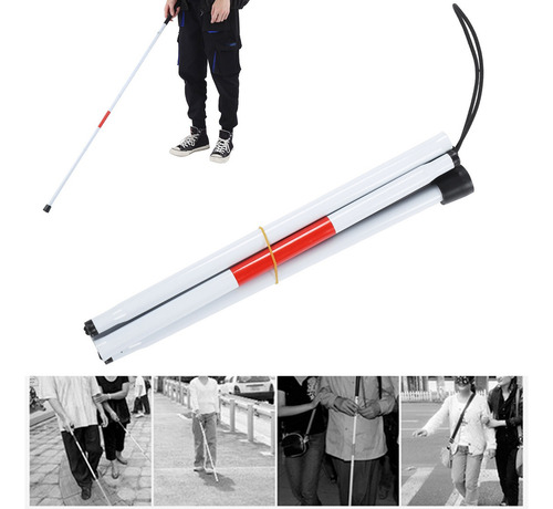 Bastón Ciego Plegable Para Ciegos Con Discapacidad Visual