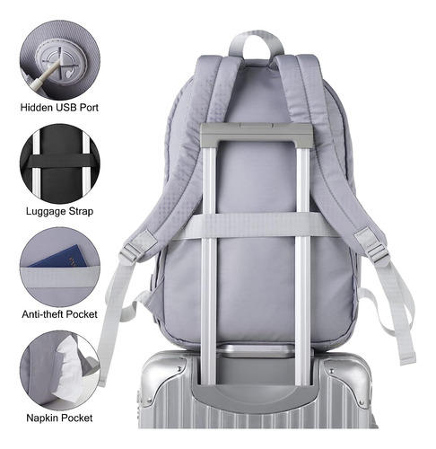 Mochila Portátil Para Computadora Mujer 15,6 Pulgadas