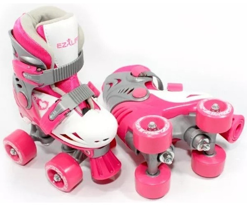 Patines Artisticos Botas Extensibles Rosa 4 Ruedas Rollers