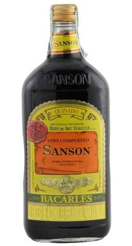 Botella De Vino Compuesto Sanson 13% Bacarles 750 Ml Quinado