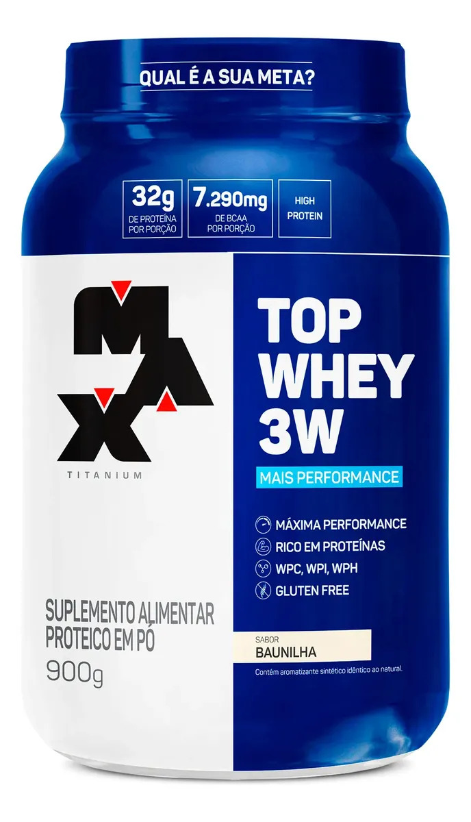 Top Whey 3w Mais Performance Max Titanium Wwhey Isolado 900 g
