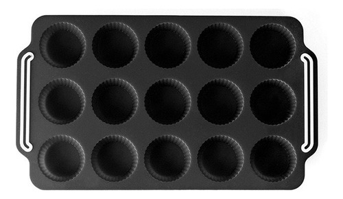 Molde Para Tarteletas Mini Tartas Con Cortante Y Moldeador Color Negro