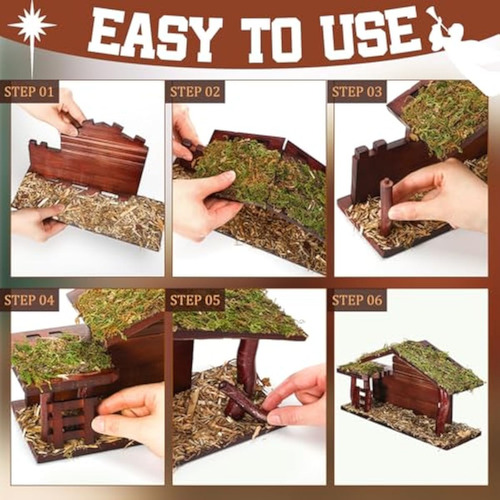Belén Estable Para Navidad, Decoración De Madera