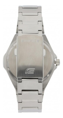 Reloj Casio Edifice Modelo Efb-108 Caratula Negra Color de la correa Plateado Color del bisel Plateado Color del fondo Negro