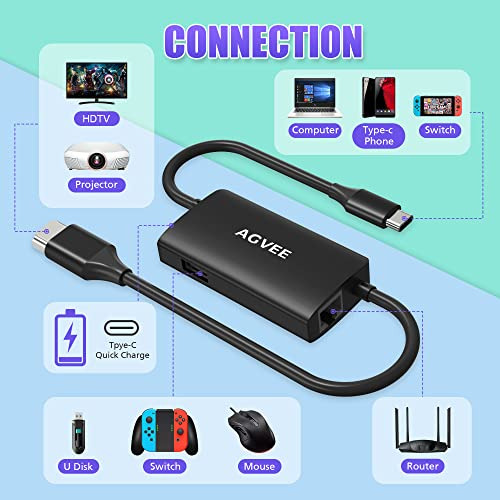 Agvee Actualizó Usb-c A La Red Lan Ethernet Gigabit Rj45 Mu