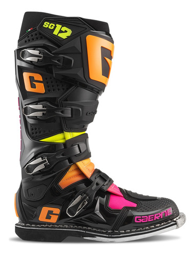 Bota Cross Gaerne Sg12 Black Orange Pink Enduro Top @#