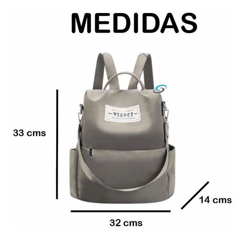 Imagen 10 de 10 de Bolsa Mujer Mochila Antirrobo Impermeable Moda Casual 35