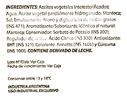 Margarina Para Repostería 5kg
