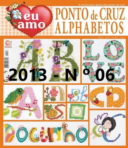 Imagem 3 de 10 de Kit 5 Revistas Eu Amo Ponto Cruz Bordados Modernos Lote 2