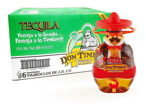 Caja Tequila Don Timbón Reposado 2.2l C/u