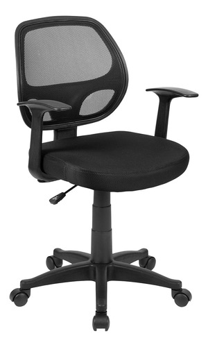 Mid-back Negro Malla Swivel Tarea Silla