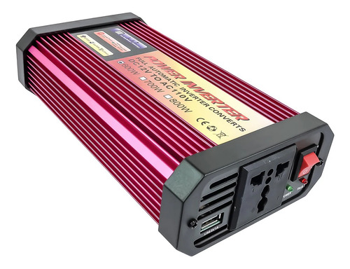 Inversor De Voltaje De 600w Para Auto Usb El-inv600w