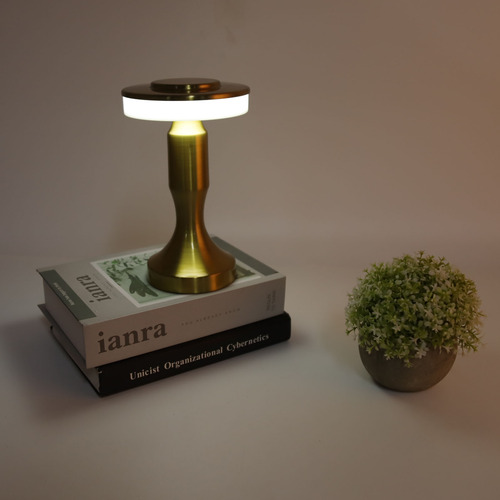 Lámpara De Mesa Led Portátil Sensor Táctil 3 Temperaturas De