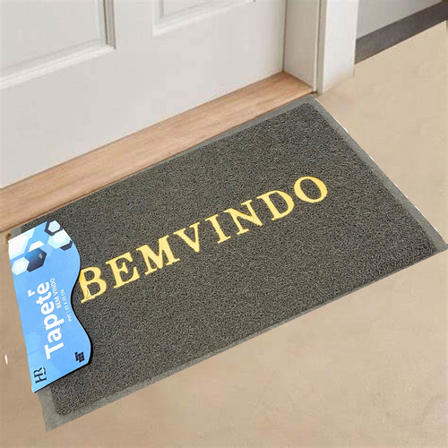 Tapete De Capacho Pvc Personalizado Bem Vindo 