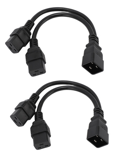 Cable Divisor Iec320 C19 A C20 Y, Cable De Alimentación Dobl