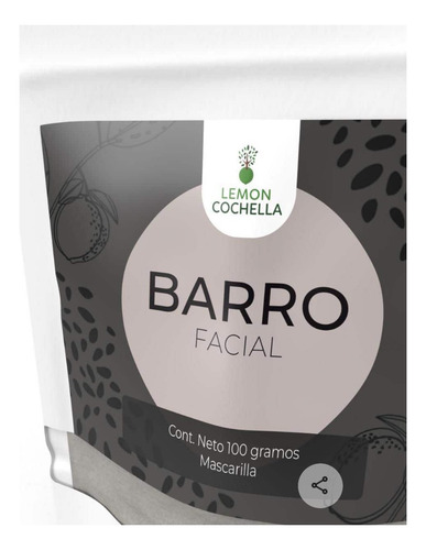1 Bolsa De Barro Facial Lemon Cochella Con 100 Gramos Tipo De Piel Mixta