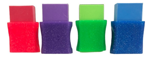 Borrador Max Glitz Faber Castell Glitter Cores 4 Uni School