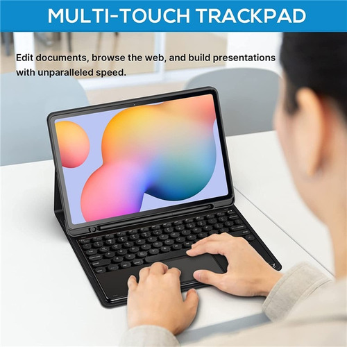 Funda Cover C/teclado Touchpad Samsung Tab S6 Lite P613 610