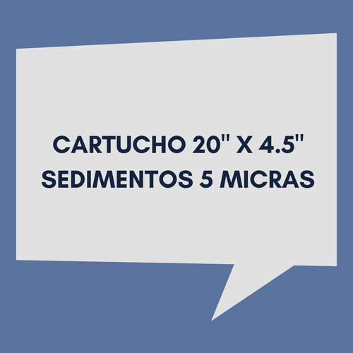 Cartucho Vulcano 20 X 4.5 - Sedimentos 5 Micras // 600255