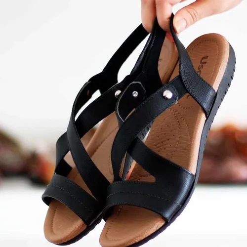 Sand lia Feminina Usaflex Rasteira Ergonomica El stico