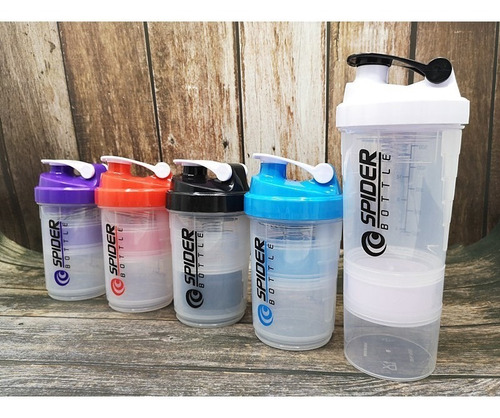 Imagen 6 de 9 de Botella Mezcladora Spider Vaso Shaker Proteína 3 En 1