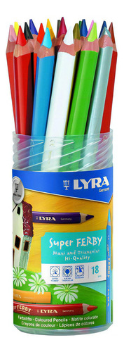 Lápices De Colores Triangulares Tubo Lyra Super Ferby 18 Pzs