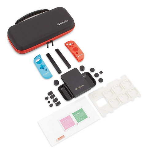 Verbatim Funda De Transporte Para Consolas Nintendo Switch Y Nintendo Switch Lite - Negro/rojo