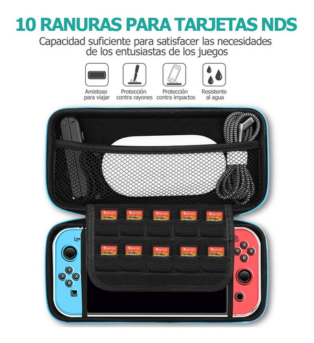 Kit De Accesorios Para Nintendo Switch 16 En 1 Con Funda