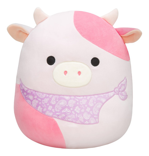 Peluche Grande Squishmallows Reshma Vaca Rosa Claro 35 Cm