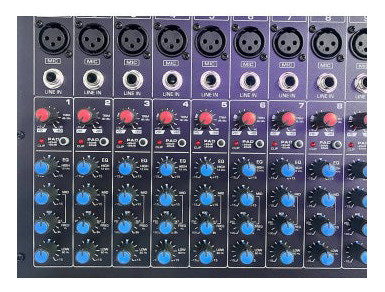 Mezcladora Amplificada 16 Canales 500w X 2, Interfase Usb, B