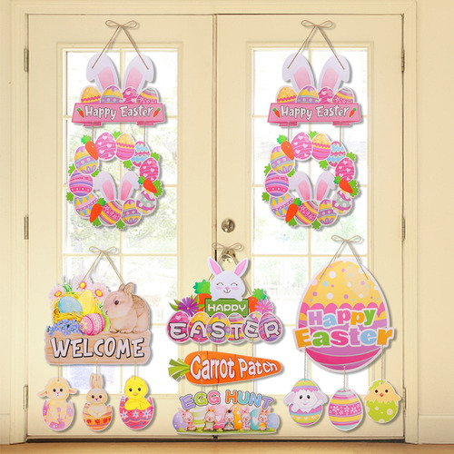 Decoración De Pascua Con Diseño De Conejo Para Colgar En La