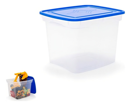 Porta Especiero Macoll Cm Hermetico De Plástico Trasparente/azul Incluye 1 Frasco